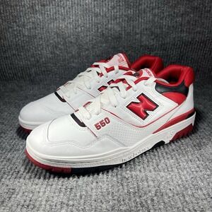 New Balance 550 Men's Size 12 White Team Red Basketball On Court Shoes BB550SE1